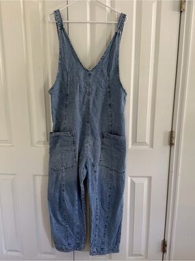 We The Free High Roller Denim Jumpsuit Overalls size Medium